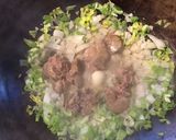 A picture of step 1 of California Farm Chicken Liver Dumpling Matzo Soup with Croutons.