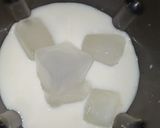 A picture of step 1 of Iced banana shake with rooh afza 😋😋😍😍.