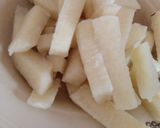A picture of step 1 of Yam fries.