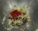 A picture of step 5 of Veg Manchurian.