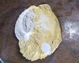A picture of step 1 of Cornmeal honey cookies.