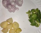 A picture of step 1 of Tandoori Aloo.