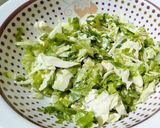 A picture of step 2 of Tofuu green salad.