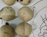 Foto langkah ke 4 dari resep Cranberry Matcha Cheese Bread Tanpa Ulen.