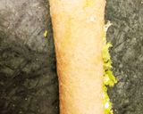 A picture of step 9 of Bread lettuce roll with cream and pumpkin seeds Green chutney.