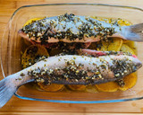 Foto del paso 6 de la receta: Lubina al horno con patatas