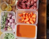 A picture of step 1 of Lamb stew.
