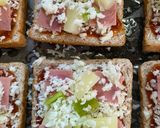 A picture of step 6 of Hawaiian pizza bread.