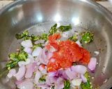 A picture of step 4 of Maharashtrian Lunch Thali of Bhakri, Vangyache Bharit, Phodniche Varan, Gul aani Tup.