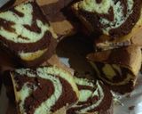 Foto langkah ke 7 dari resep Bolu jadul motif macan.
