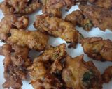 A picture of step 3 of Palak pakorey.