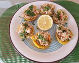 Foto del paso 5 de la receta: Canasticas de plátano rellena de masa de jaiba.🦀