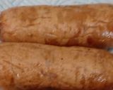 A picture of step 1 of #Breakfast#Brunch#LunchMy Sausage Onion & Cheese Slice Bagel.