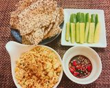 Hình bước làm 8 của món 🥚Trứng Xào Xúc Bánh Tráng🌶🥒