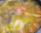 A picture of step 1 of Capon broth 🎄.