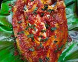 Gambar langkah 3 resipi Siakap bakar daun kesum perencah sambal ikan bilis adabi.