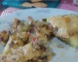 Foto del paso 8 de la receta: Zucchini relleno de carne, aceitunas negras y pimientos al gratín