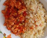 Tavaszi csirkeragú bulgurral recept fázis 6 fotója