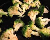 A picture of step 3 of Cajun Salmon and Sweetcorn Puree with Broccoli and Fried Onions.