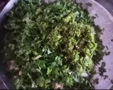 A picture of step 3 of Kothambir vadi (Maharashtrian snack).