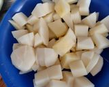 A picture of step 1 of Beef Steak with Potatoes.