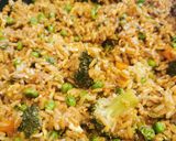 Fokhagymás királyrák pirított zöldséges-tojásos rizzsel recept fázis 4 fotója