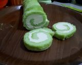 Foto langkah ke 12 dari resep 016》Roll Cake Nutrijell Melon #keto #ketofy #ketopad.