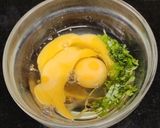 A picture of step 1 of Egg vegetable paniyaram.