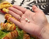 A picture of step 6 of 🎃 TASTY Halloween Ideas! Puff Pastry Sausage Mummies & Creepy Fingers 👻.