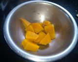 A picture of step 2 of Pumpkin bharta.