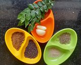 A picture of step 1 of Raw mango kadhi (Kairi sar).