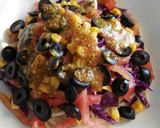 Foto del paso 8 de la receta: Ensalada de lombarda, tomate, calabacín con vinagreta de mostaza