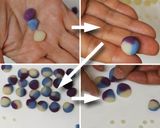 A picture of step 3 of Ajisai (hydrangea) Mizu Yōkan ; Wagashi.