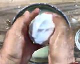 A picture of step 4 of How I made Mozzarella Cheese for first time.
