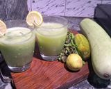A picture of step 1 of Aloe vera cucumber juice.