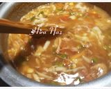 A picture of step 6 of Hot & Sour Soup.