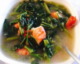 Hình bước làm 2 của món Canh chua tôm, rau muống Nhật