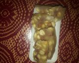 A picture of step 6 of Peanut chikki.