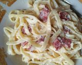 Foto langkah ke 5 dari resep Fettuccine Carbonara Ala Menu Pizza Hut.