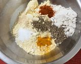 A picture of step 2 of Soya flour spicy puri.