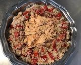 Une image de l'étape 8 de Salade de riz au saumon frais tomates et fleurs comestibles.