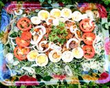 Hình bước làm 2 của món Rau càng cua trộn bò trứng