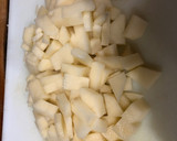 Foto del paso 3 de la receta: Crema de calabacín y puerro con crujiente de jamón