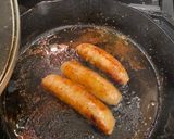 A picture of step 3 of Chicken Scarpariello.