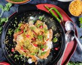 A picture of step 12 of Arbi Took chaat.
