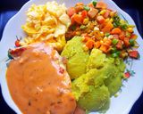 Foto langkah ke 9 dari resep Steak Ayam Saus Creamy Spaghetti&Mashed Sweet potato🍠😋.