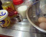 A picture of step 1 of Greek pan cake with honey.