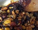 A picture of step 4 of Eggless Christmas cake.