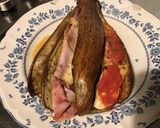 Une image de l'étape 14 de Aubergines graffiti farcies jambon oignon tomates et mozzarella di buffala.