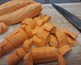 Édesburgonyás kuszkusz, karamellizált hagymával recept fázis 1 fotója